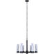 Kristella 6 Light 26 inch Matte Black Chandelier Ceiling Light