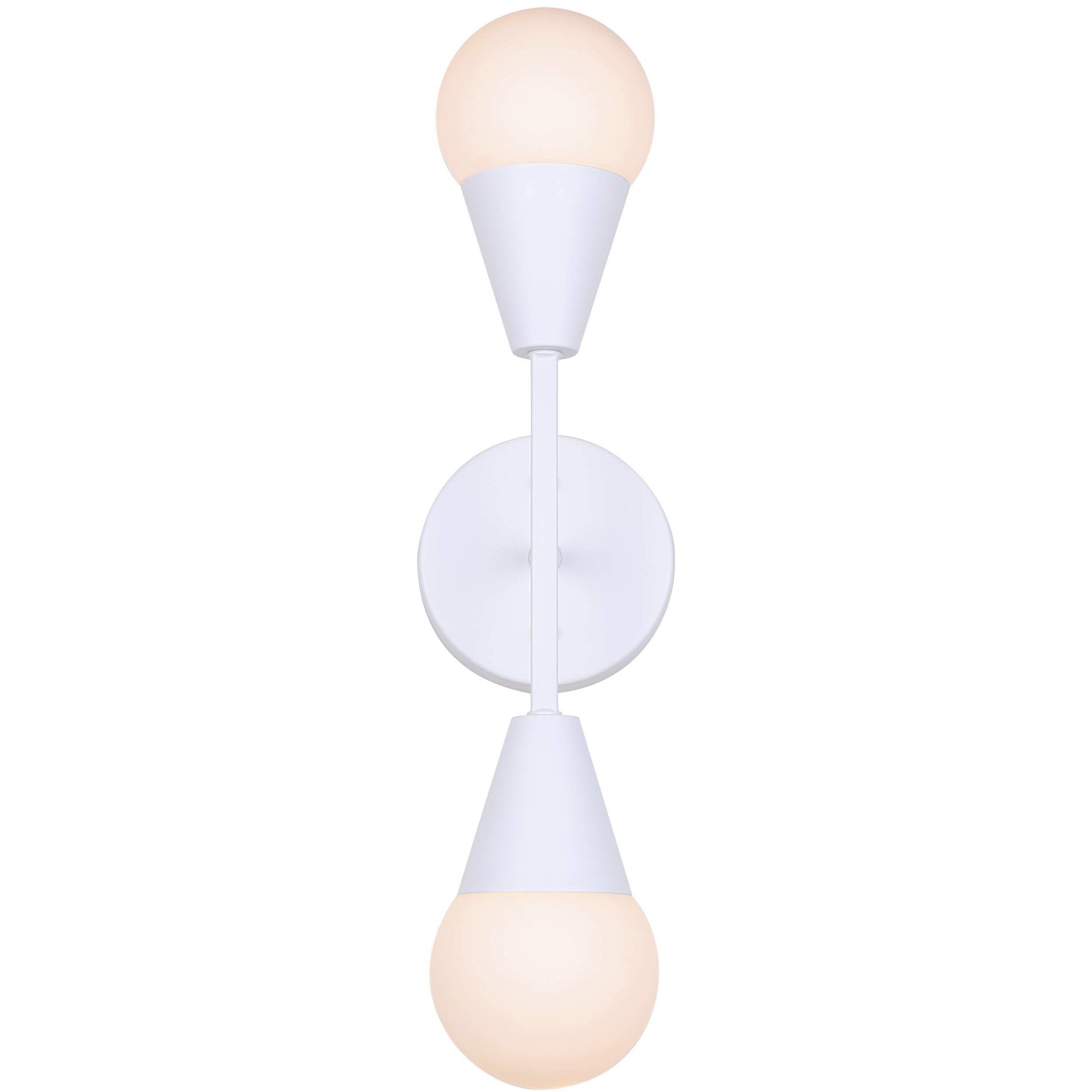 Arlowe 2 Light 4.75 inch White Wall Light