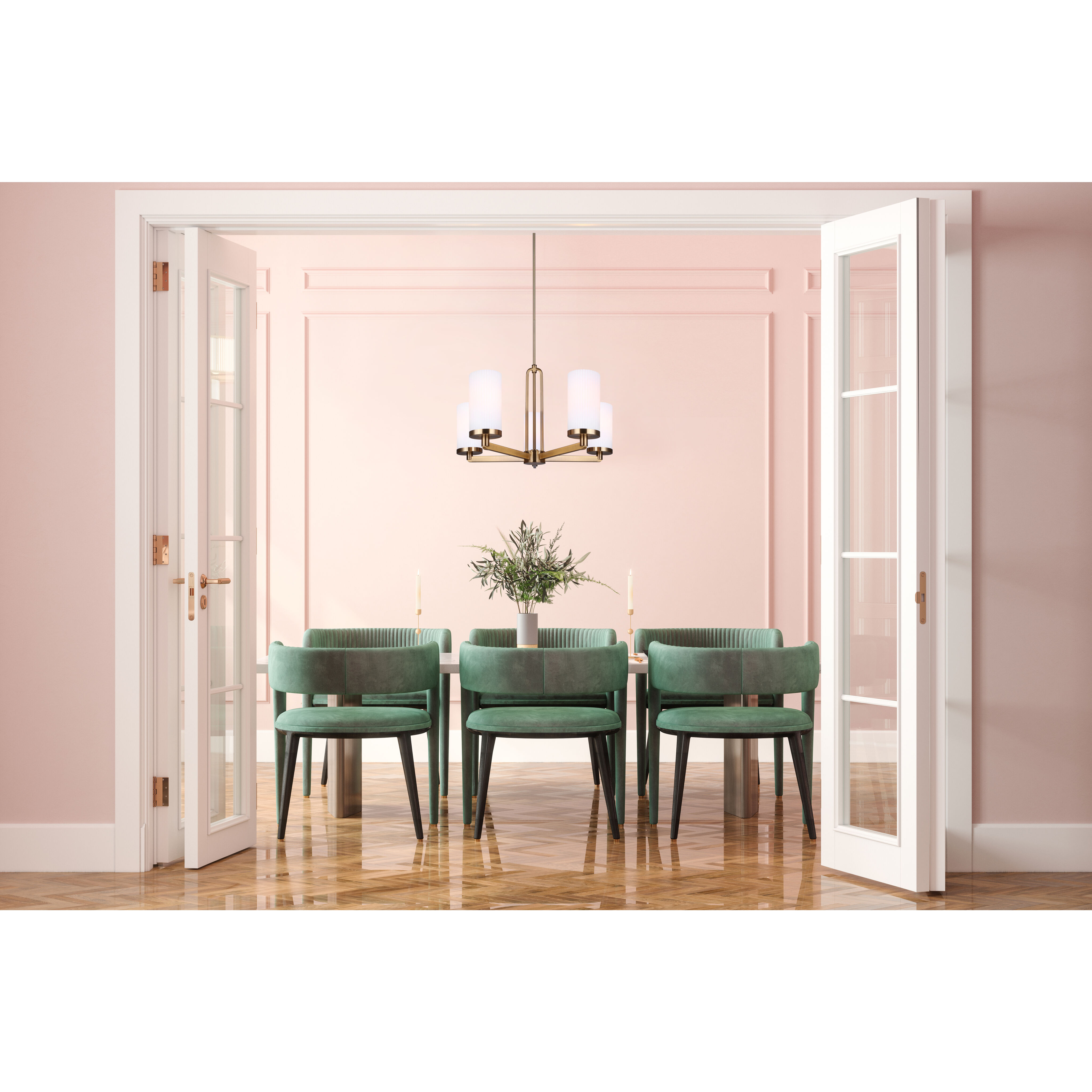 Kinslea 5 Light 25.63 inch Gold Chandelier Ceiling Light