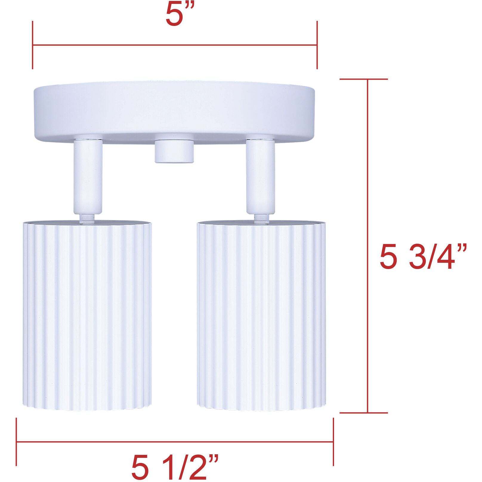 Rexton 2 Light White Track Lighting Ceiling Light