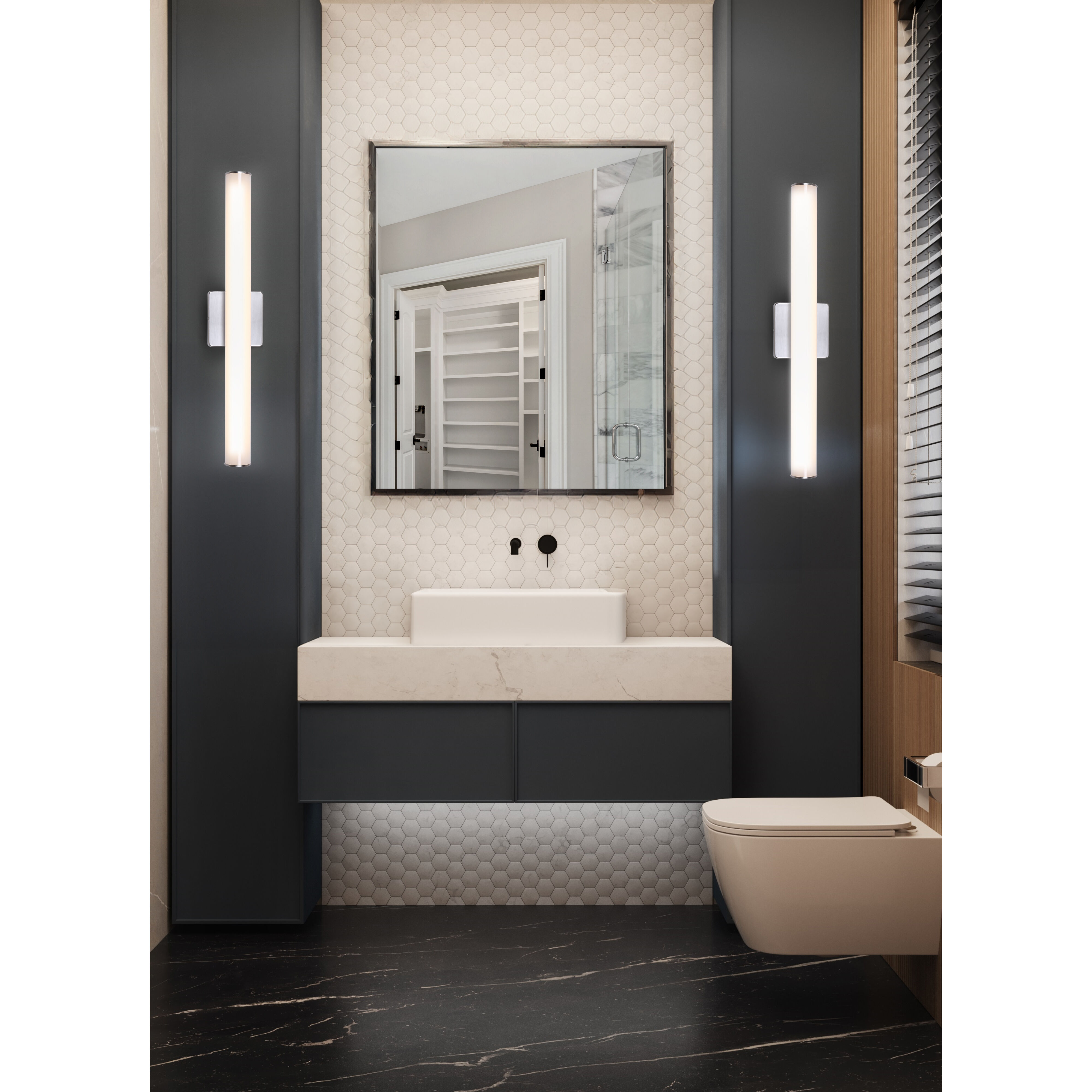 Osten LED 24 inch Brushed Nickel Vanity Light Wall Light