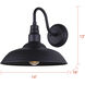 Valec 1 Light 13 inch Sand Black Outdoor Wall Lantern