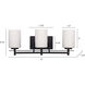 Madison 3 Light 21 inch Oil Rubbed Bronze Vanity Light Wall Light