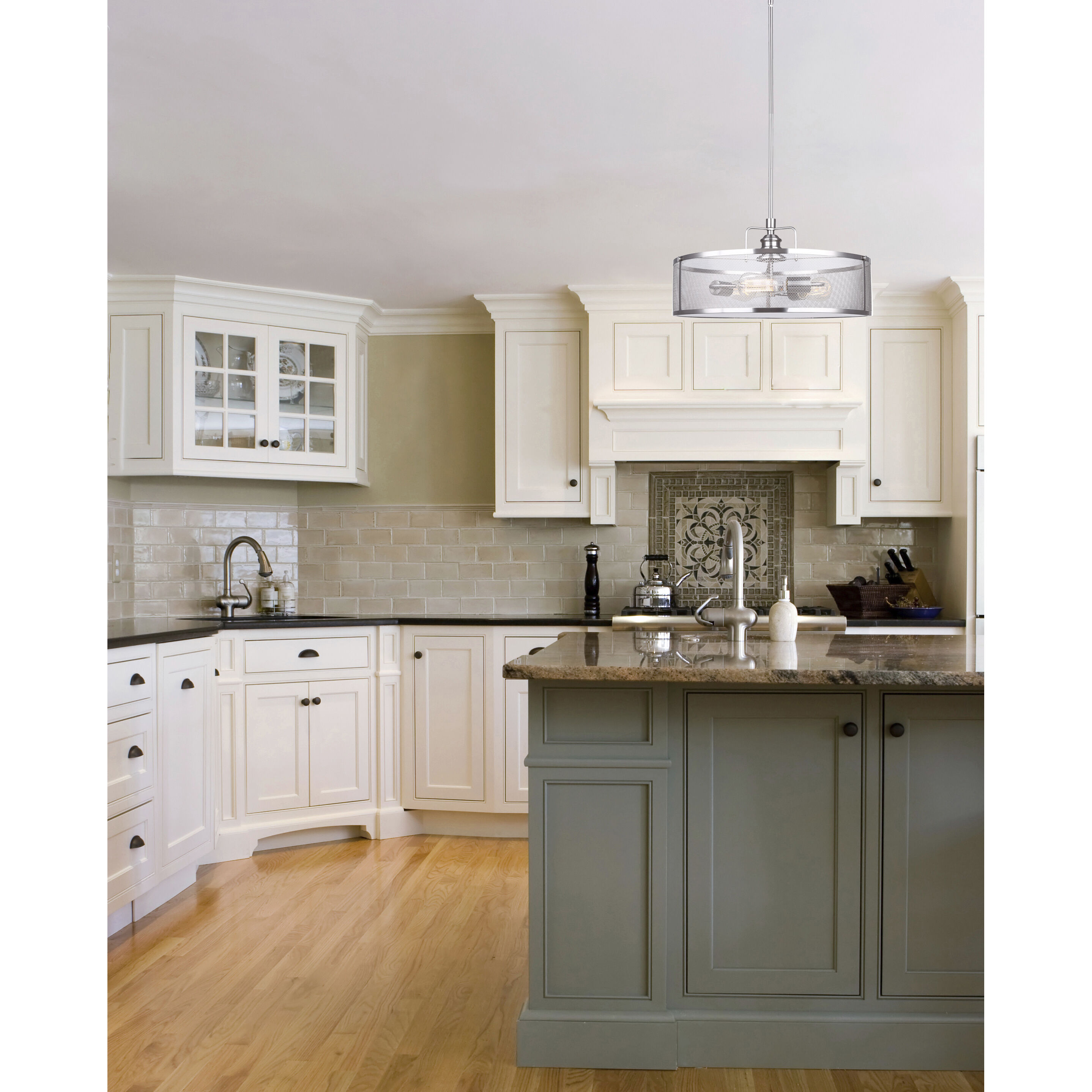 Madison 3 Light 20 inch Brushed Nickel Chandelier Ceiling Light