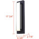 Amani LED 17.75 inch Black Outdoor Wall Lantern