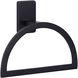 Archer 7 inch Matte Black Towel Ring