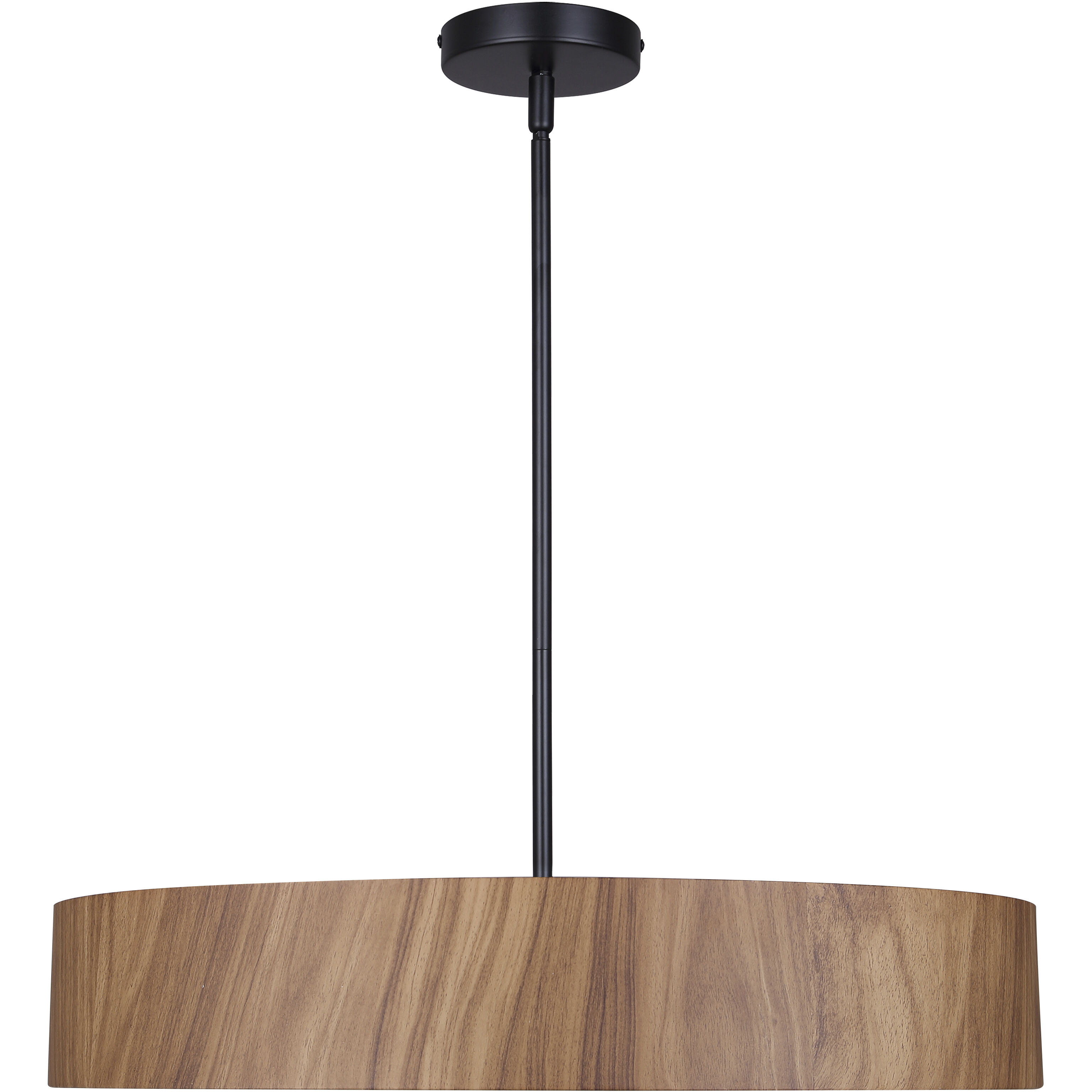 Dexter 4 Light 22 inch Black and Wood Pendant Ceiling Light in Faux Wood