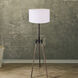 Sull 57 inch 150.00 watt Black and Wood Floor Lamp Portable Light