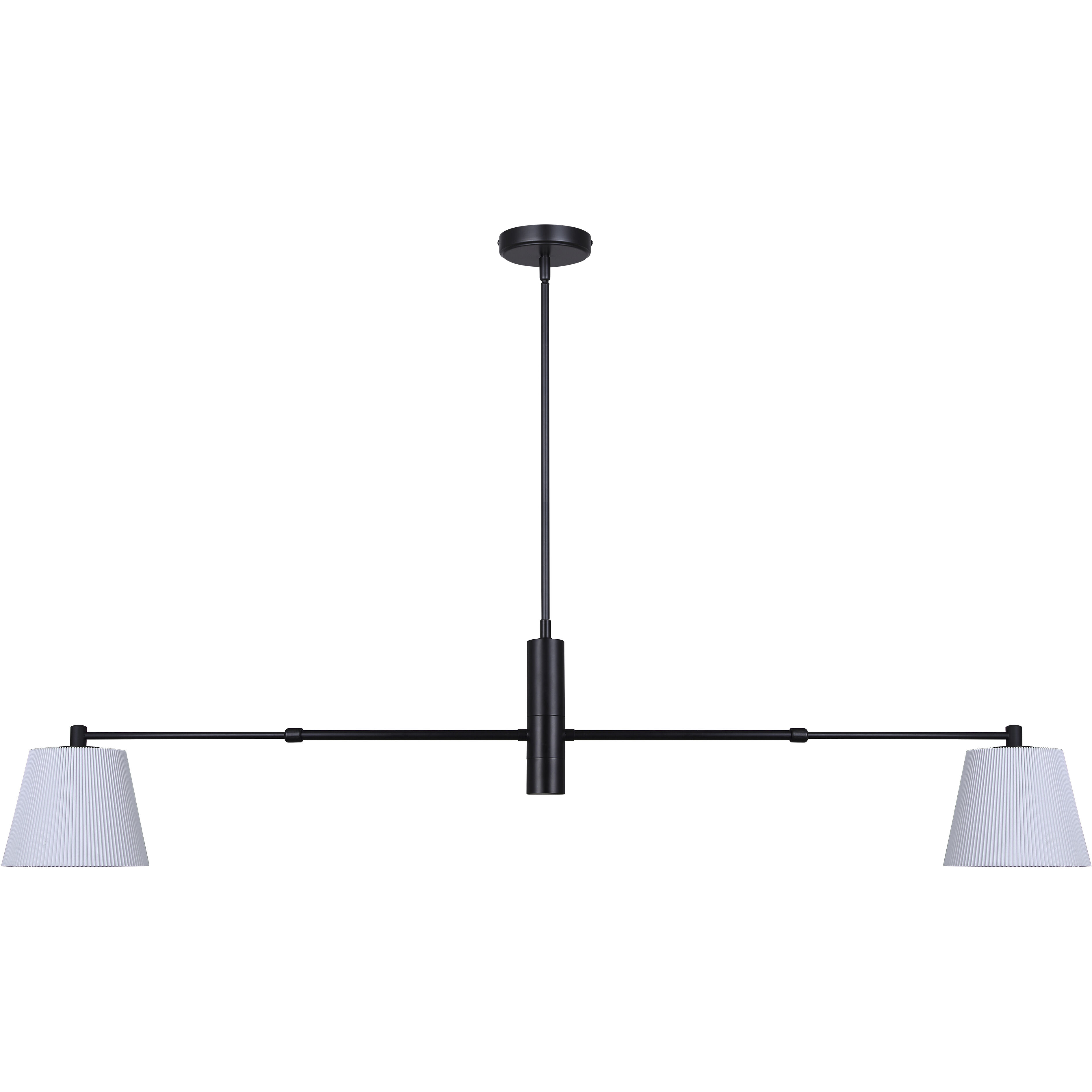 Aspen 2 Light 15.5 inch Black Pendant Ceiling Light