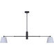 Aspen 2 Light 15.5 inch Black Pendant Ceiling Light