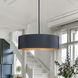 Rexton 3 Light 22 inch Black Chandelier Ceiling Light