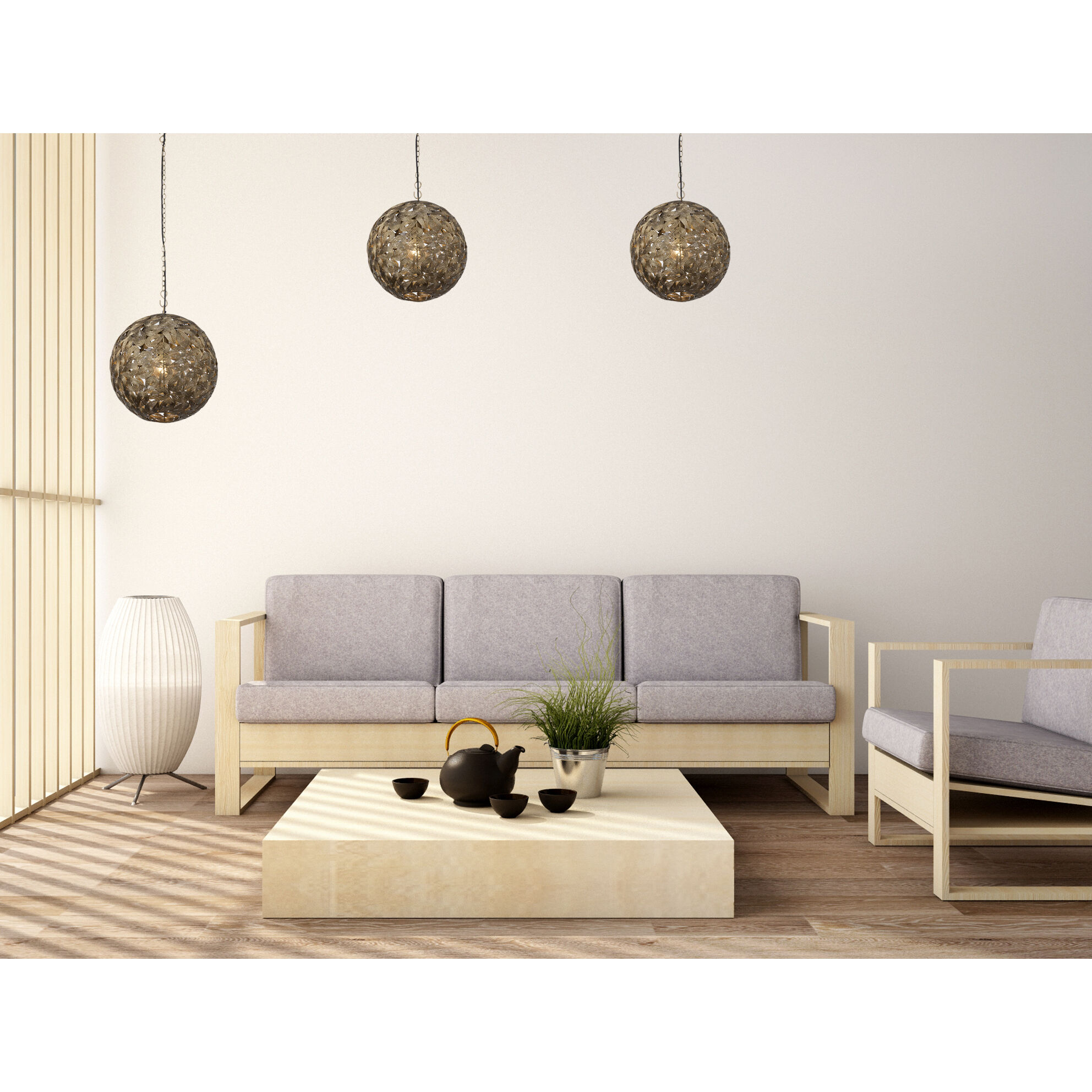 Kora 1 Light 15 inch Antique Brass Pendant Ceiling Light