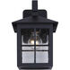 Dom 1 Light 11.5 inch Sand Black Outdoor Wall Lantern