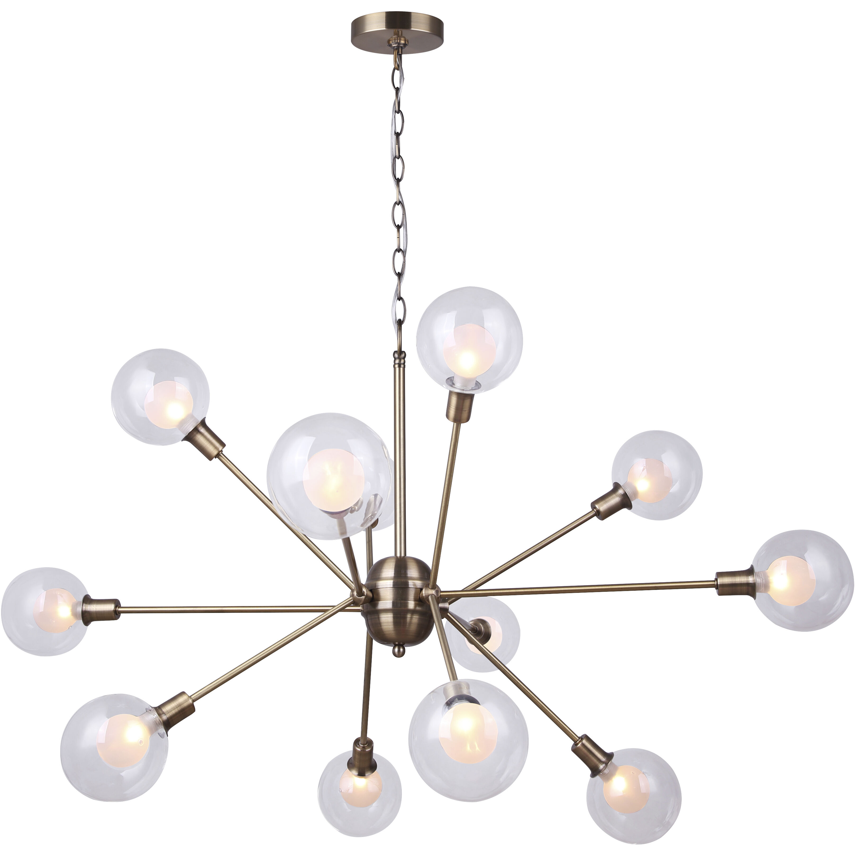 Madison 12 Light 44 inch Gold Chandelier Ceiling Light