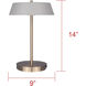 Jessa 14 inch 16.00 watt Gold Table Lamp Portable Light in Gray Metal