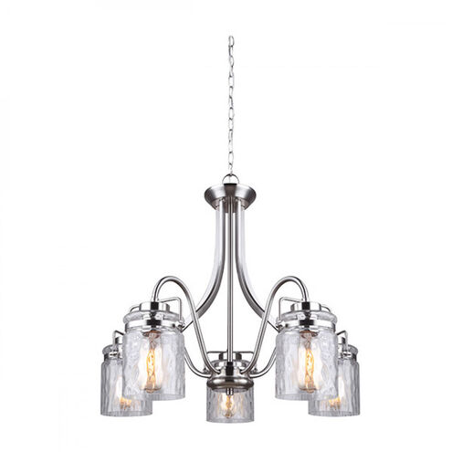 Madison 5 Light 25 inch Brushed Nickel Chandelier Ceiling Light