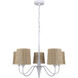 Daisey 5 Light 27 inch White Chandelier Ceiling Light