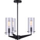 Madison 3 Light 20 inch Black Chandelier Ceiling Light