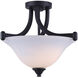 Madison 2 Light 15 inch Rubbed Antique Bronze Semi Flush Ceiling Light