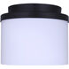 Britton 1 Light 9 inch Matte Black Flush Mount Ceiling Light in Flat Opal Glass