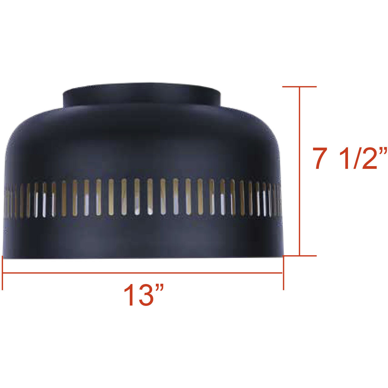 Miles 13 inch Black Flush Mount Ceiling Light