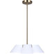 Daxton 3 Light 20 inch Matte White and Gold Chandelier Ceiling Light