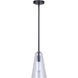 Luisa 1 Light 5.88 inch Black Pendant Ceiling Light