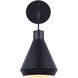 Madison 1 Light 7 inch Black Wall Light