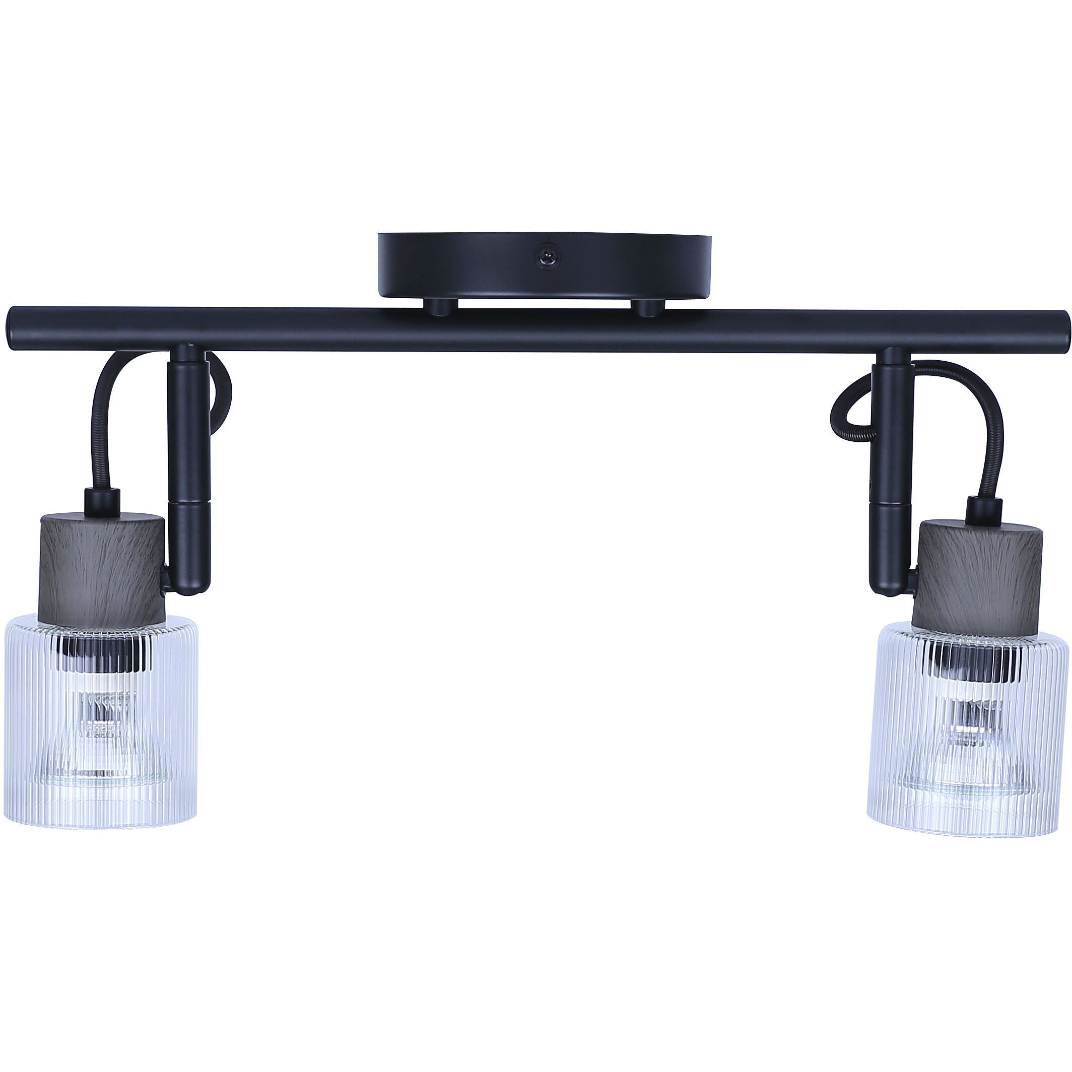 Owen Black and Wood Track Lighting Ceiling Light