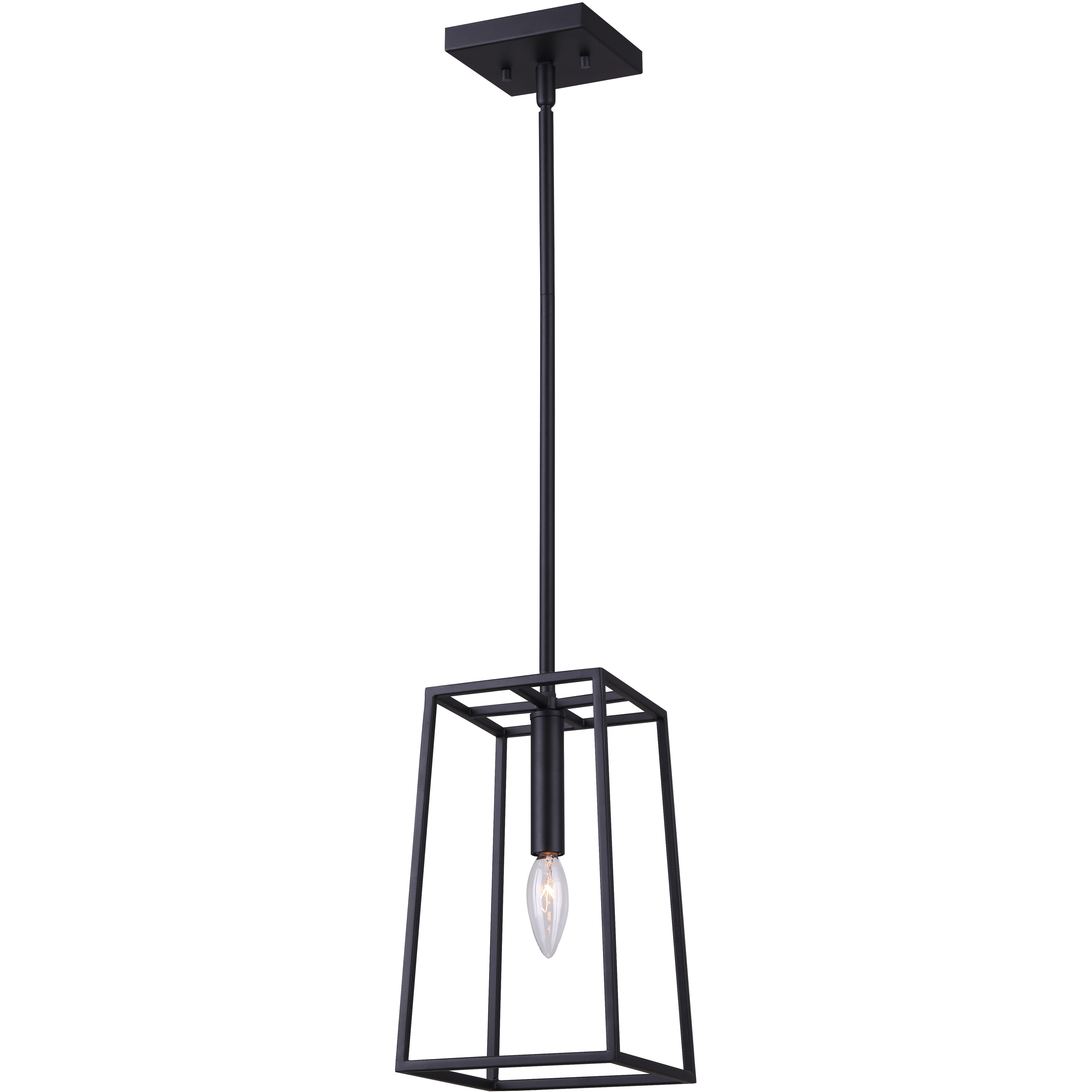 Madison 1 Light 7 inch Black Pendant Ceiling Light