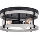 Joelle 3 Light 14 inch Matte Black/Brushed Grey Flush Mount Ceiling Light