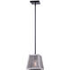 Alix 1 Light 7 inch Black and Brushed Grey Pendant Lighting Ceiling Light