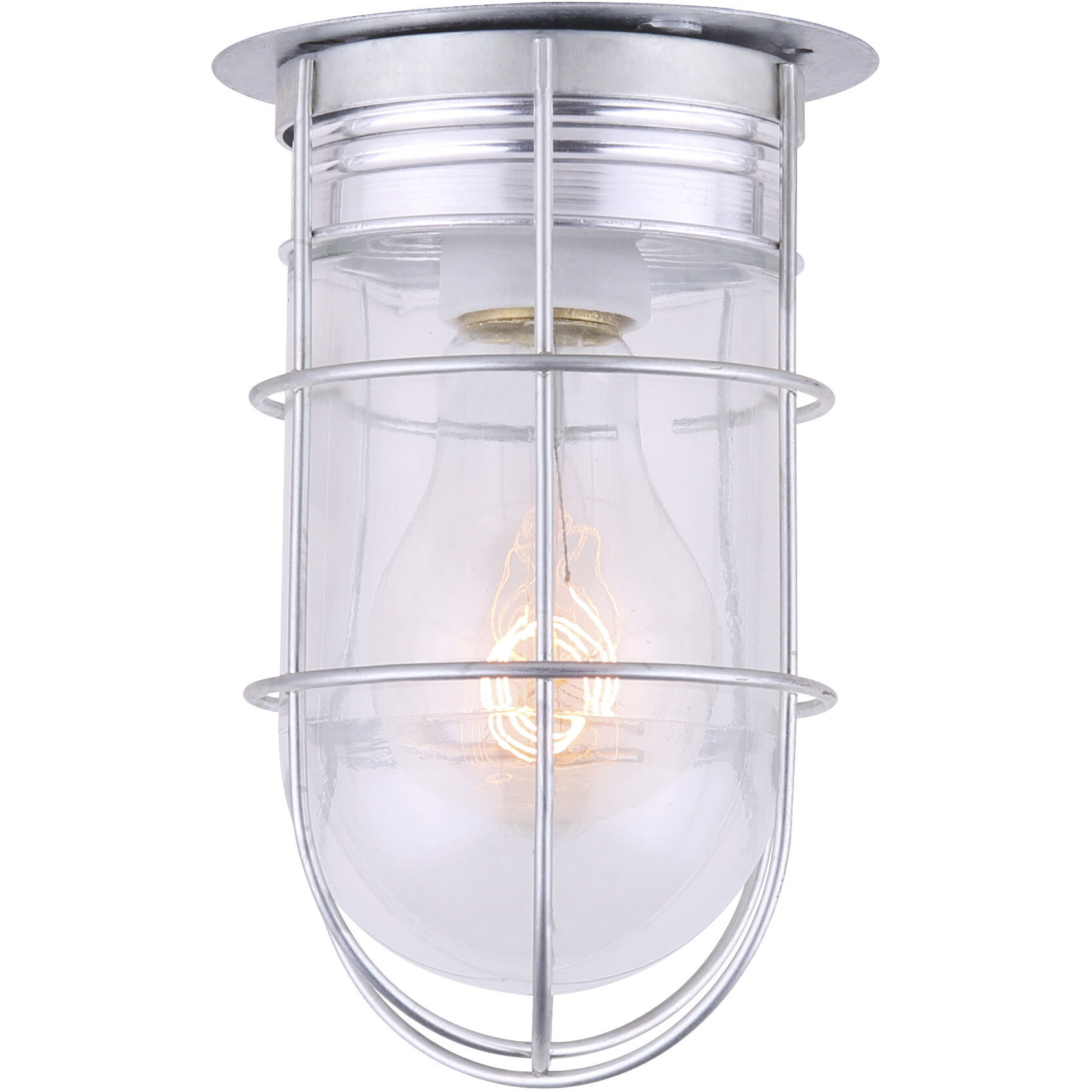 Madison 1 Light 7 inch Metal Outdoor Barn Light, With Guard