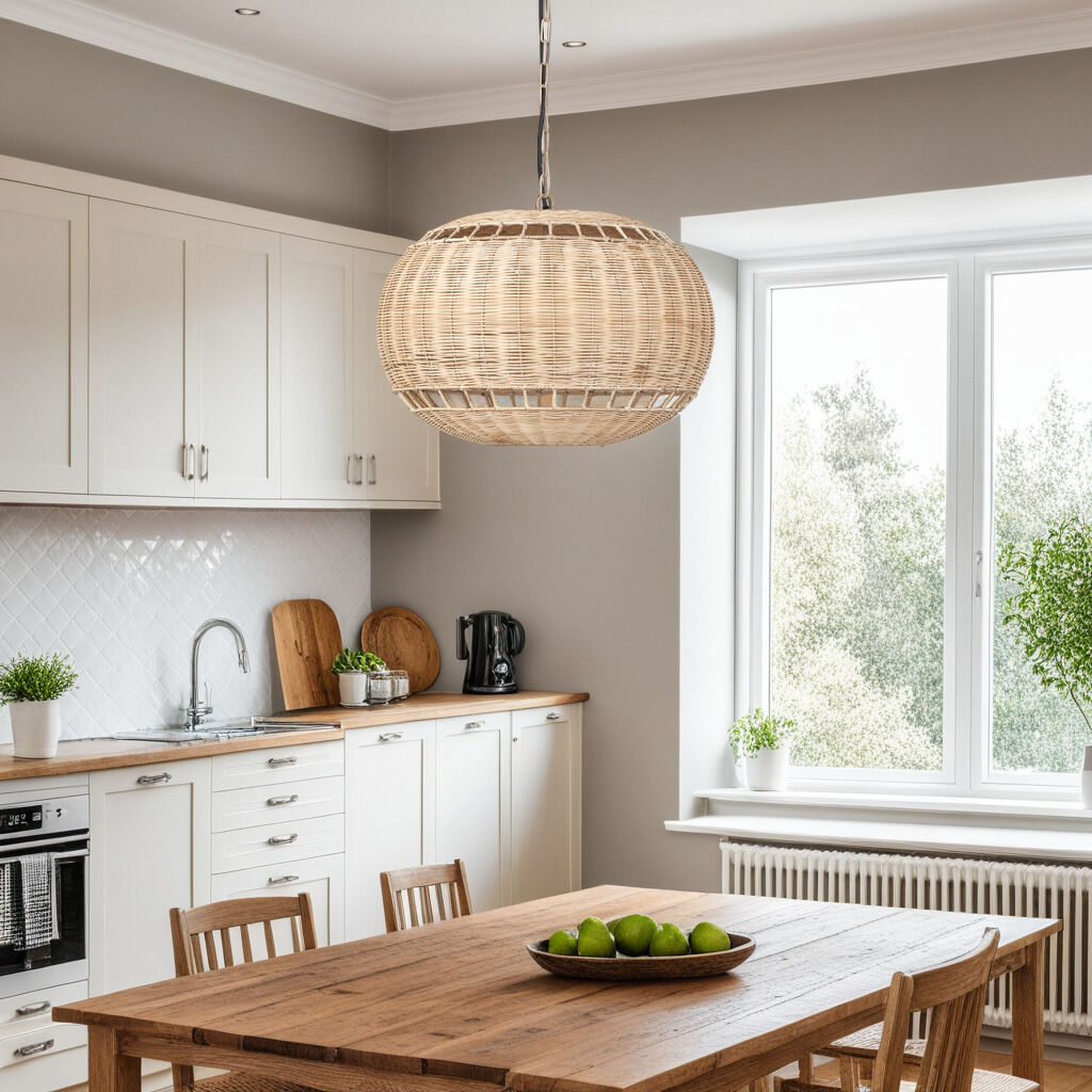 Sidney 3 Light 23.5 inch Natural Pendant Ceiling Light