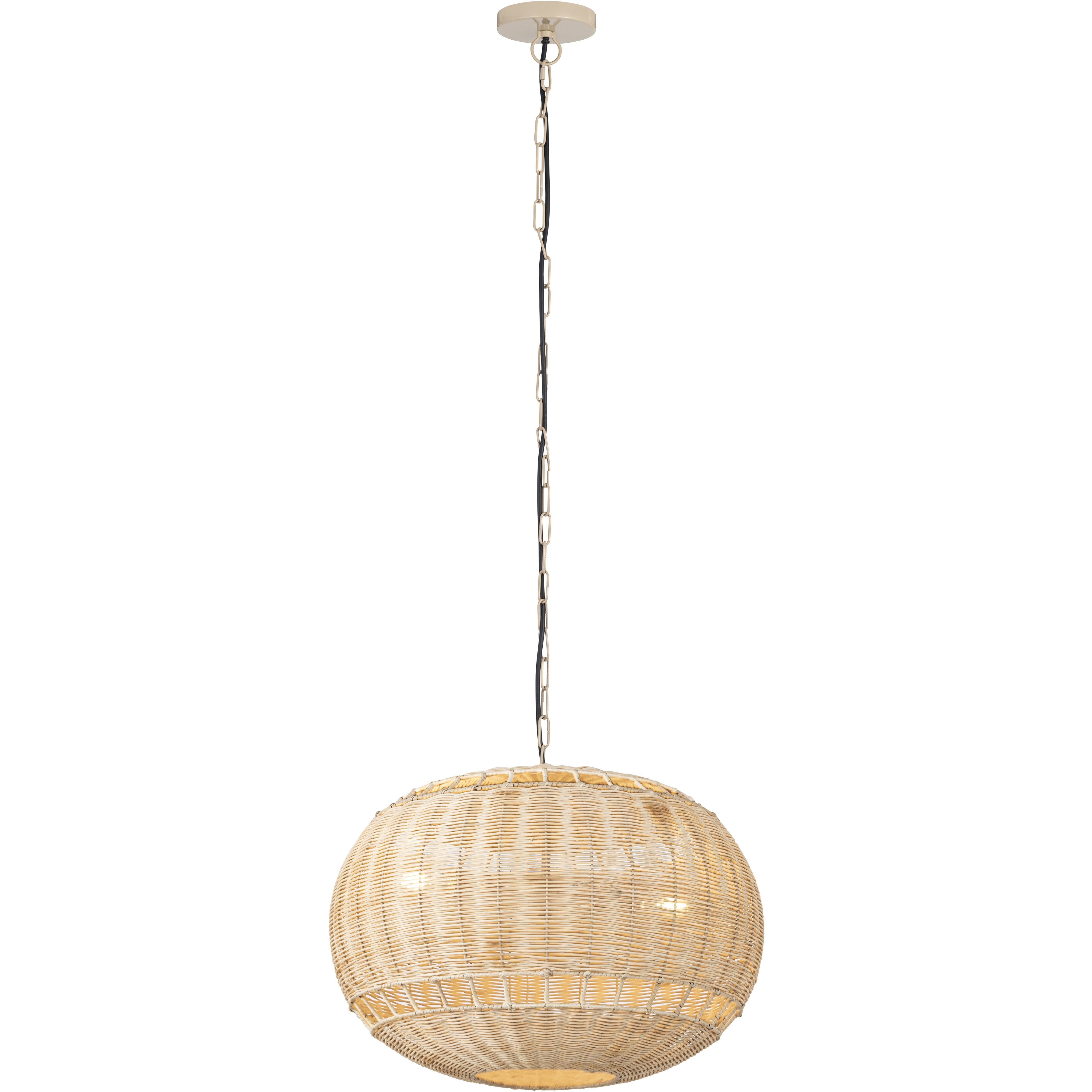 Sidney 3 Light 23.5 inch Natural Pendant Ceiling Light