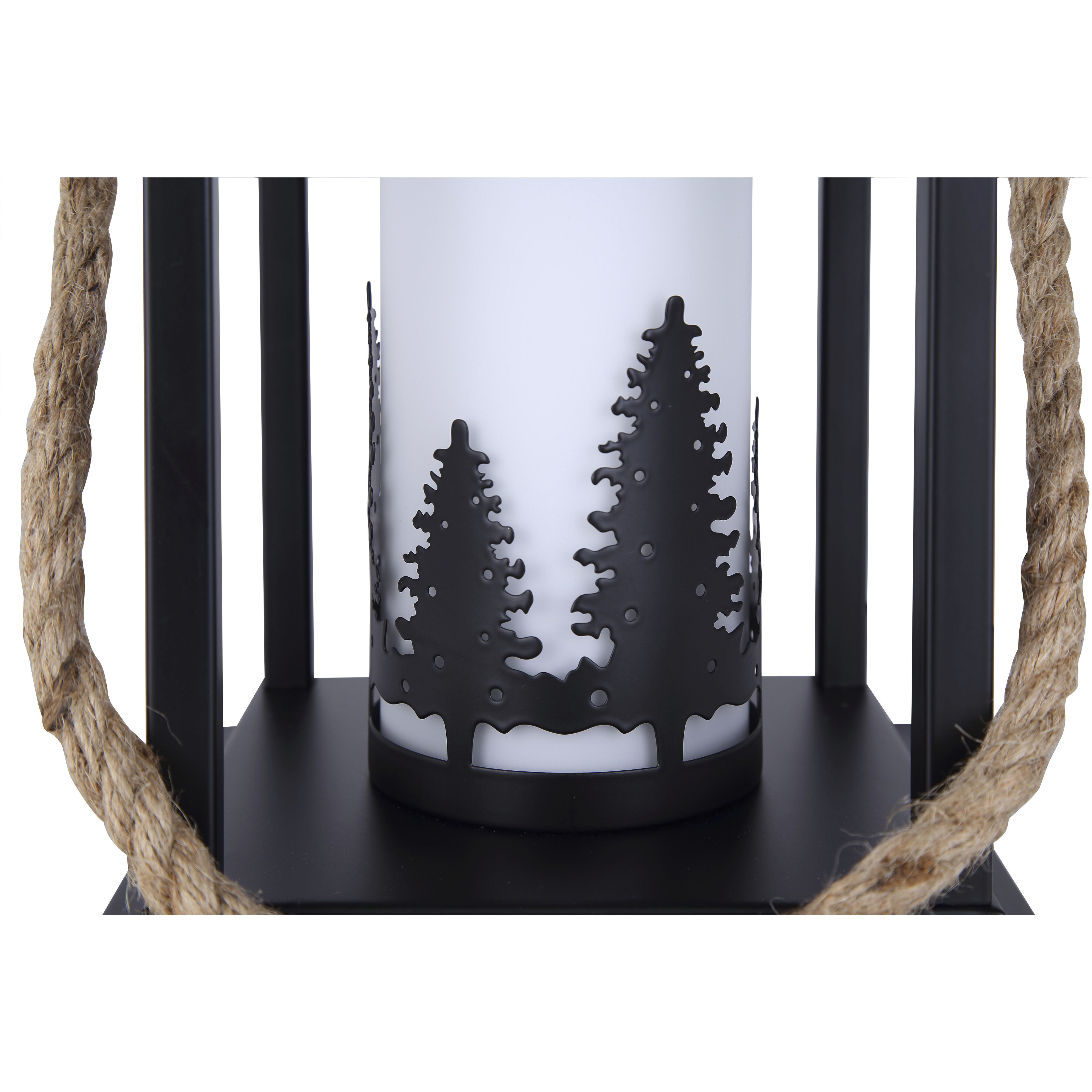 Collie 12.75 inch 60.00 watt Matte Black and Rope Table Lamp Portable Light