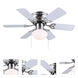 Madison 30 inch Brushed Pewter with White/Bleached Oak Blades Indoor Fan