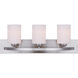 Madison 3 Light 24 inch Brushed Pewter Vanity Light Wall Light