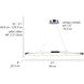 Laila LED 37 inch Chrome Chandelier Ceiling Light
