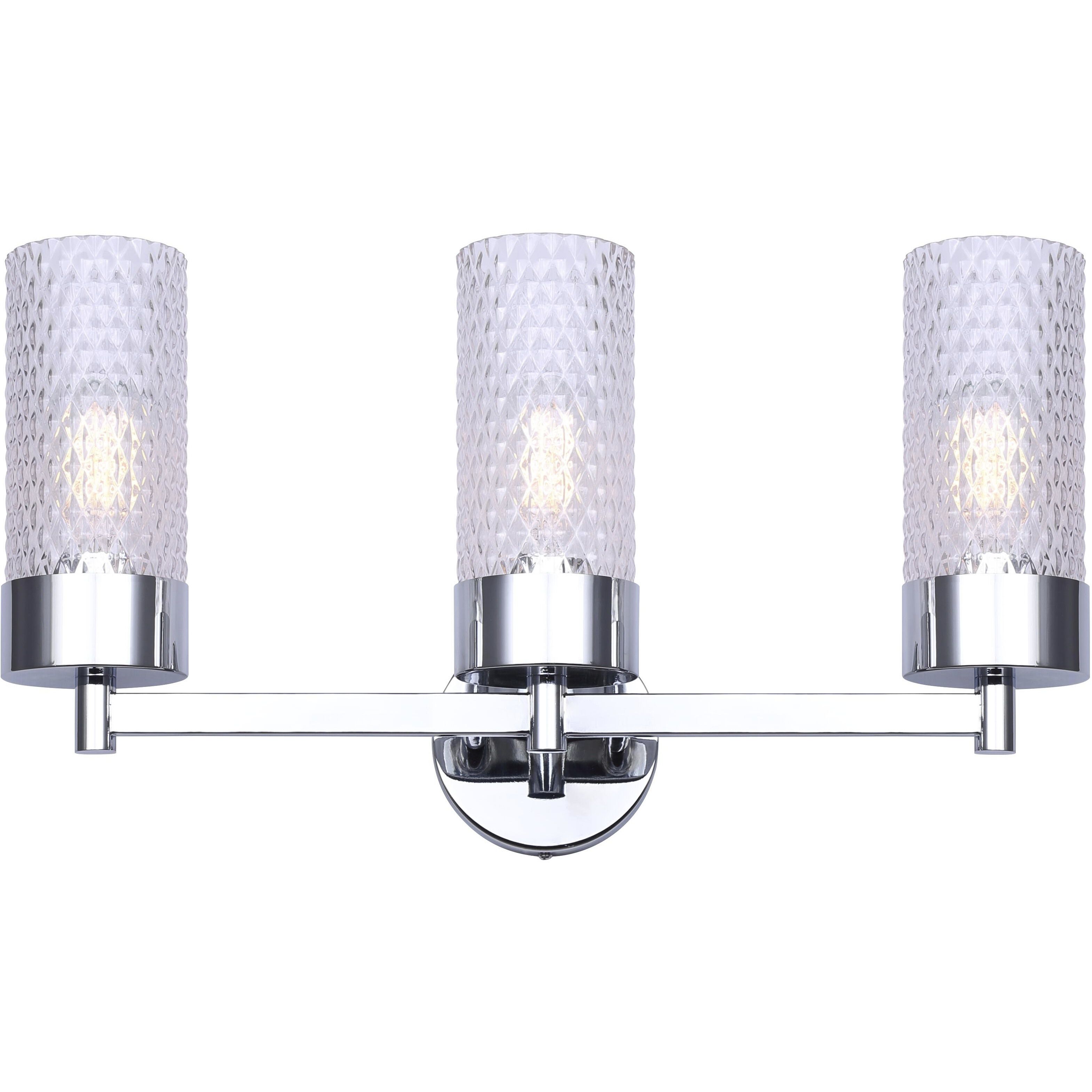 Eden 3 Light 23.25 inch Chrome Vanity Light Wall Light