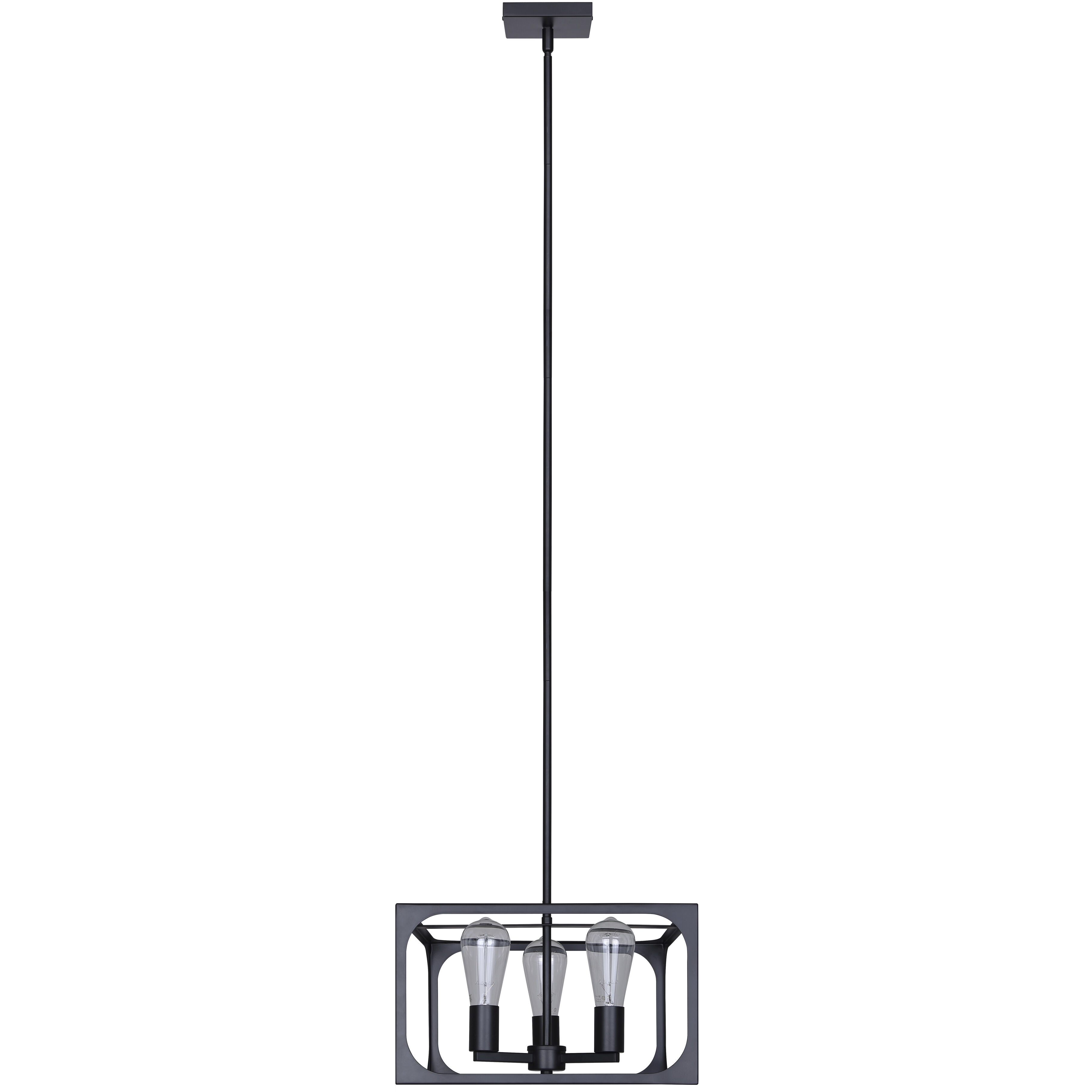 Zelie 3 Light 13.75 inch Black Chandelier Ceiling Light