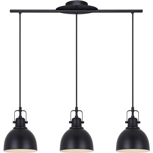Polo 3 Light 29.5 inch Black Pendant Ceiling Light