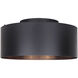 Madison 2 Light 16 inch Black Flush Mount Ceiling Light