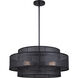Bellamy 3 Light 22 inch Black Chandelier Ceiling Light in Black Rattan