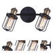 Madison 2 Light Black And Gold Track Ceiling Light