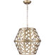 Madison 3 Light 17 inch Painted Gold Chandelier Ceiling Light