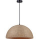 Aubrie 3 Light 20 inch Matte Black/Rope Color Pendant Ceiling Light