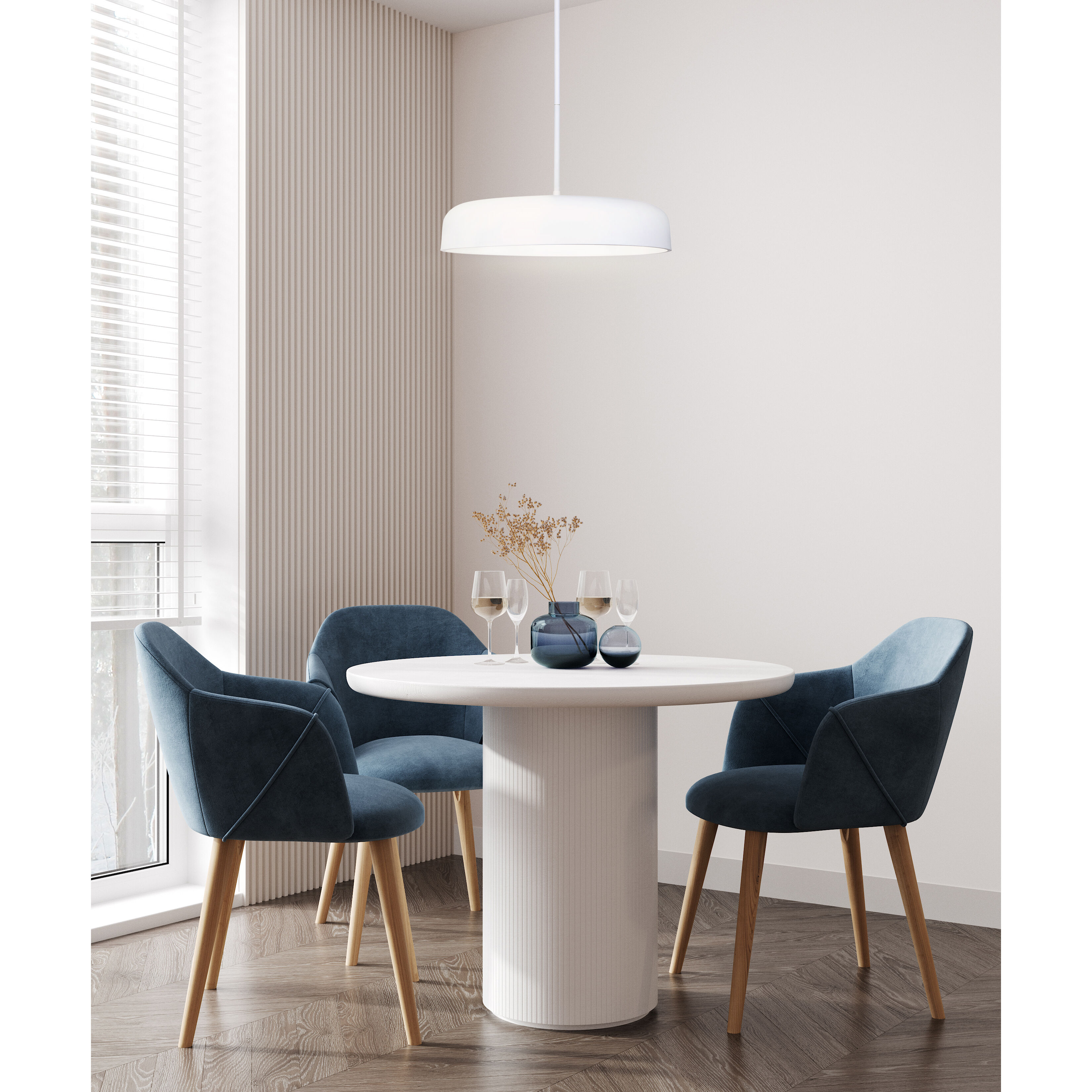 Zaria LED 18.25 inch White Chandelier Ceiling Light