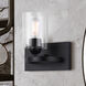 Hampton 1 Light 8 inch Matte Black Vanity Light Wall Light