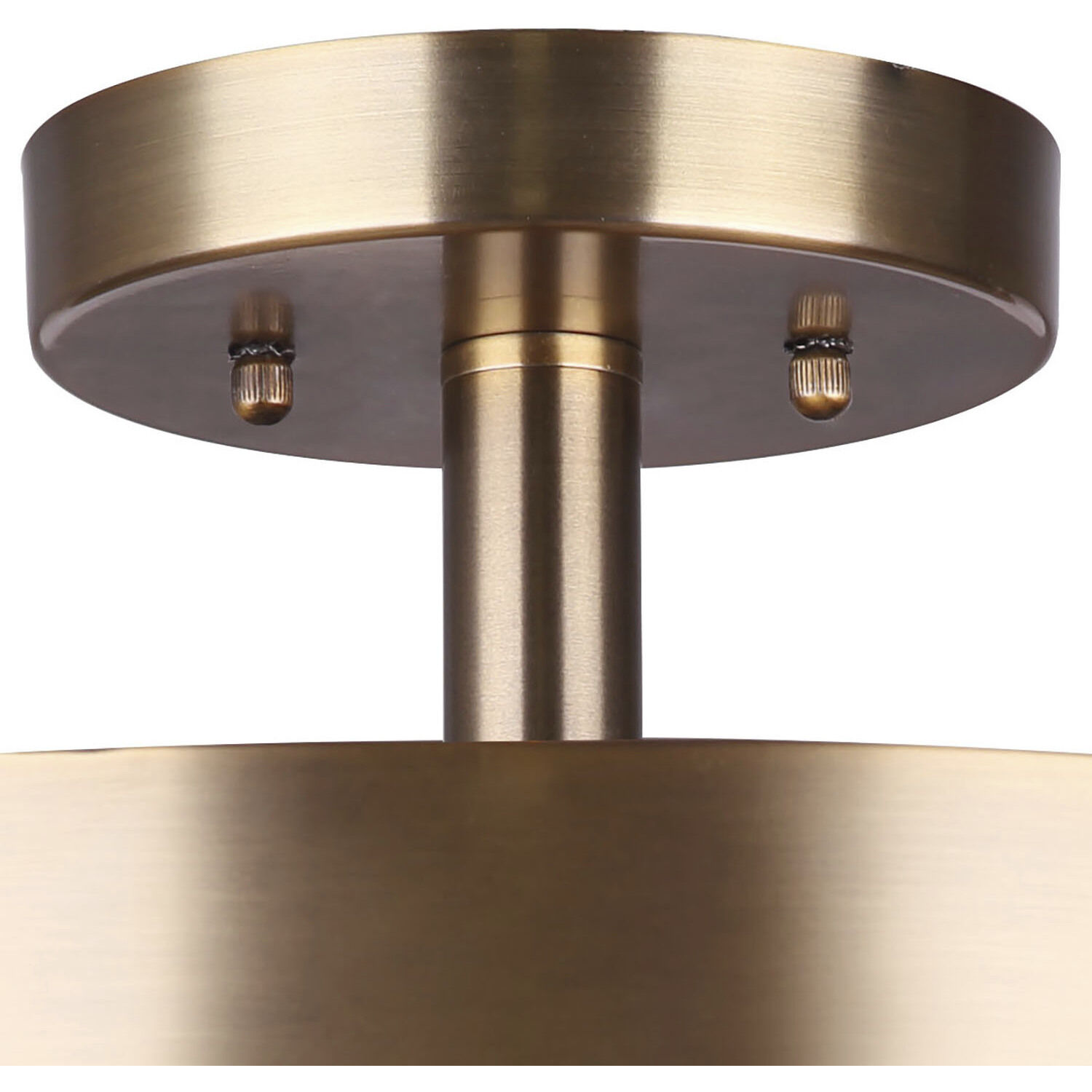Lola 3 Light 15 inch Gold Semi Flush Ceiling Light
